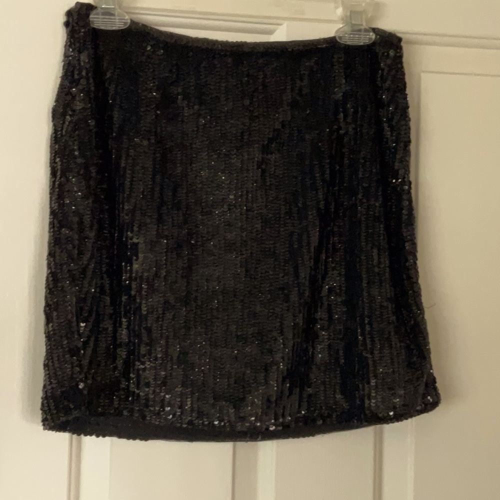 Banana Republic Vintage Sequined Black Skirt Size 4